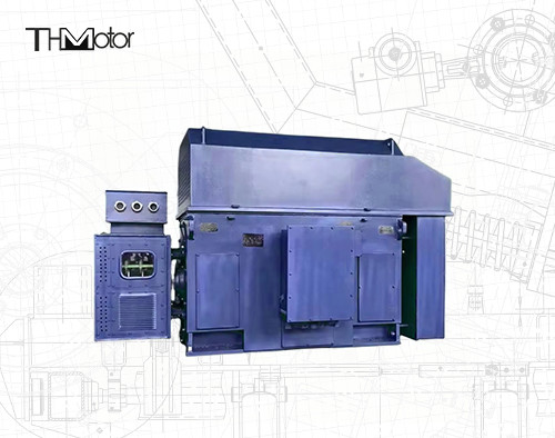 800KW 375rpm üç fazlı elektrik motoru yüksek voltajlı yara rotorlu motor YRKK 900KW